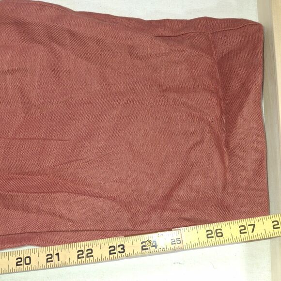 Free Label Sz 2XL 100% Linen Reese Wrap Pants Tie Waist Wide Leg Rust Orange - Picture 9 of 9